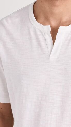 Vince Men's Slub Split Neck Tee in Saudi Arabia
