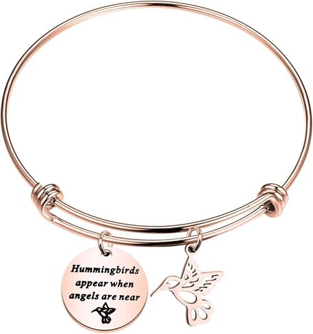 BAUNA Hummingbirds Brcelet Memorial Gifts Hummingbirds Appear When Angels are Near Sympathy Gift for Her in Kuwait