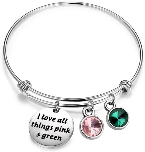 BAUNA Sorority Bracelet I Love All Things Pink and Green Gift in Saudi Arabia