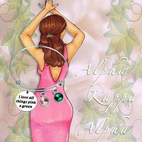 BAUNA Sorority Bracelet I Love All Things Pink and Green Gift in Saudi Arabia