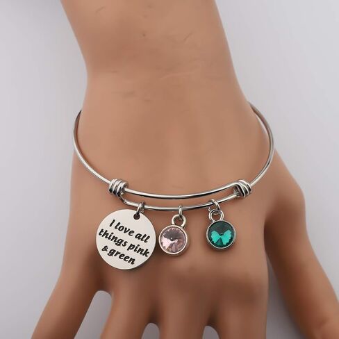 BAUNA Sorority Bracelet I Love All Things Pink and Green Gift in Saudi Arabia
