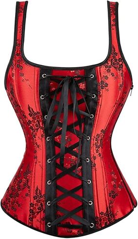 Blidece Women Steampunk Pirate Corsets and Bustiers Top Overbust Shaper Sexy Strap Renaissance Gothic Bodice in Kuwait