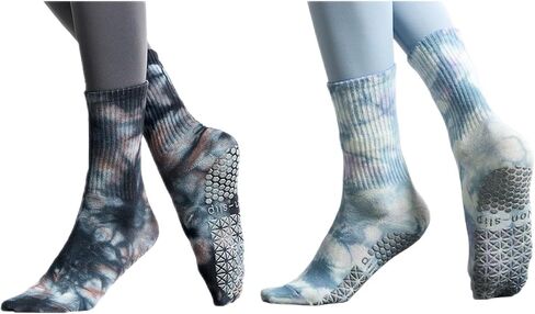 جوارب يوجا بيلاتيس مع مقابض للنساء، جوارب رياضية ملونة غير قابلة للانزلاق لرقص الباليه in Kuwait