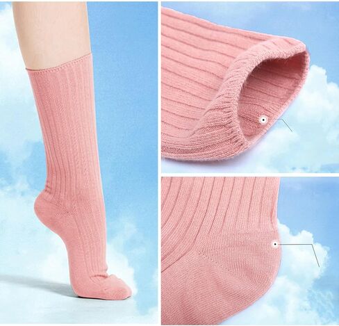 جوارب الرقص JUCHYDii للنساء والفتيات، جوارب قطنية كلاسيكية مضلعة لليوجا والرقص والكاجوال in Kuwait