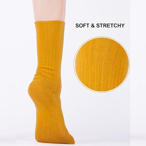 جوارب الرقص JUCHYDii للنساء والفتيات، جوارب قطنية كلاسيكية مضلعة لليوجا والرقص والكاجوال in Kuwait