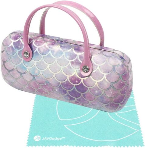 JAVOedge Children's Various Pattern Hard Eyeglass Case Glasses for Kids, Girls, Boys Hard Shell with Handle and Cloths in Saudi Arabia