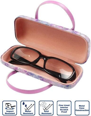 JAVOedge Children's Various Pattern Hard Eyeglass Case Glasses for Kids, Girls, Boys Hard Shell with Handle and Cloths in Saudi Arabia