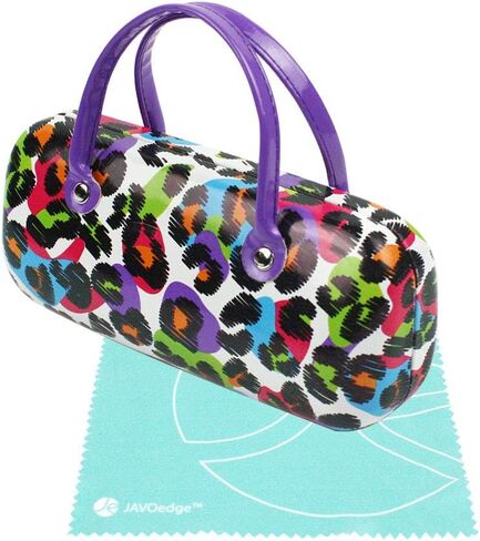 JAVOedge Children's Various Pattern Hard Eyeglass Case Glasses for Kids, Girls, Boys Hard Shell with Handle and Cloths in Saudi Arabia