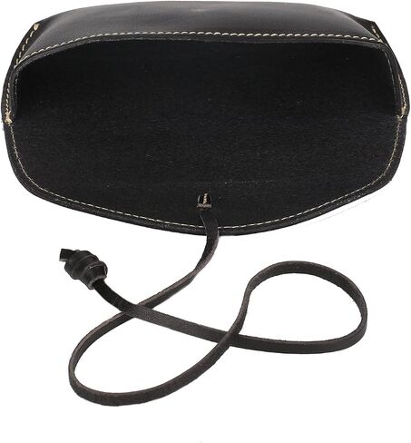 ZLYC Unisex Handmade Genuine Leather Hard Eyeglass Case Sunglasses Holder in Saudi Arabia