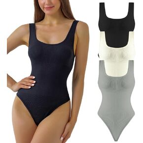 مجموعة ملابس داخلية للنساء من Botel، بدلة للجسم للتحكم في البطن، رقبة مربعة بدون أكمام، قمصان علوية مثيرة تعانق الجسم in Kuwait