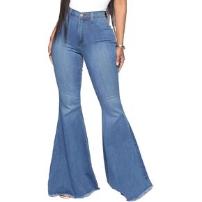 YouSexy Women's Flare Bell Bottom Jeans Destroyed Flare Denim Pants 70s Outfits for Women