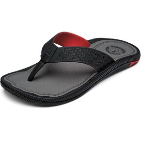OLUKAI Awiki Men's Beach Sandals, Quick-Dry Flip-Flop Slides, Water Resistant Lining & Wet Grip Soles, All-Day Comfort & Arch Support in Saudi Arabia