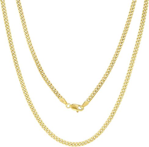 Nuragold 14k Yellow Gold 3mm Miami Cuban Link Chain Pendant Necklace, Mens Womens Jewelry 16" 18" 20" 22" 24" 26" in Saudi Arabia