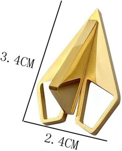 دبوس بروش معدني لملابس الرجال من بيبر لاين، دبوس ياقة بتصميم طائرة هوائية، دبوس بروش للجاكيتات والبليزر وشنط الظهر، مصنوع من خليط معدني من الستيل بدون احجار كريمة in Kuwait