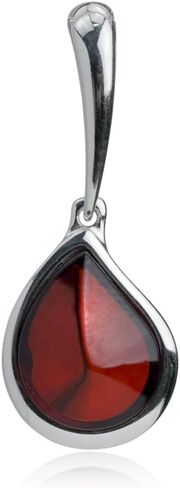 Ian and Valeri Co. Cherry Amber Sterling Silver Teardrop Pendant in Saudi Arabia