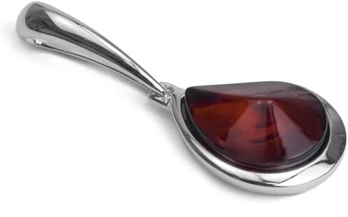 Ian and Valeri Co. Cherry Amber Sterling Silver Teardrop Pendant in Saudi Arabia