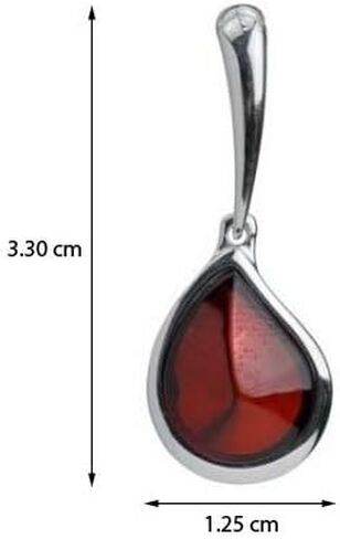 Ian and Valeri Co. Cherry Amber Sterling Silver Teardrop Pendant in Saudi Arabia