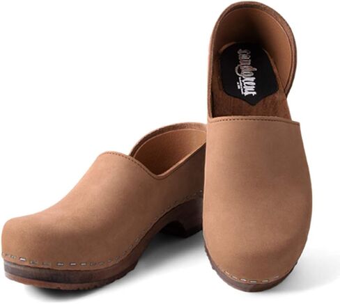 Sandgrens Swedish Handmade Wooden Closed Back Clogs | Brett Low Heel in Saudi Arabia