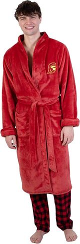 Ultra Game NCAA Men's Lounge Bath Robe Cardinal Red in Saudi Arabia