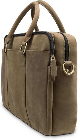 LEABAGS Leather Briefcase for Men Women - Genuine Buffalo Leather 15 Laptop Bag Istanbul - Shoulder Messenger Bag Vintage in Kuwait