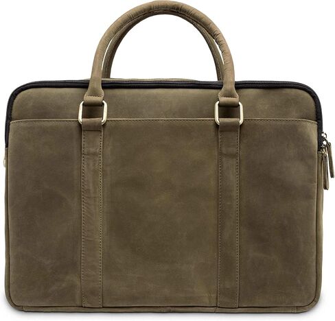 LEABAGS Leather Briefcase for Men Women - Genuine Buffalo Leather 15 Laptop Bag Istanbul - Shoulder Messenger Bag Vintage in Kuwait