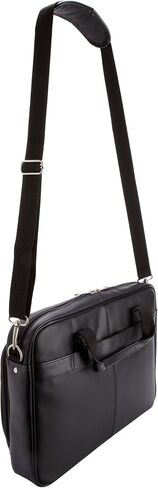 Samsonite Leather Slim Briefcase, Black, 16 Inch in Saudi Arabia