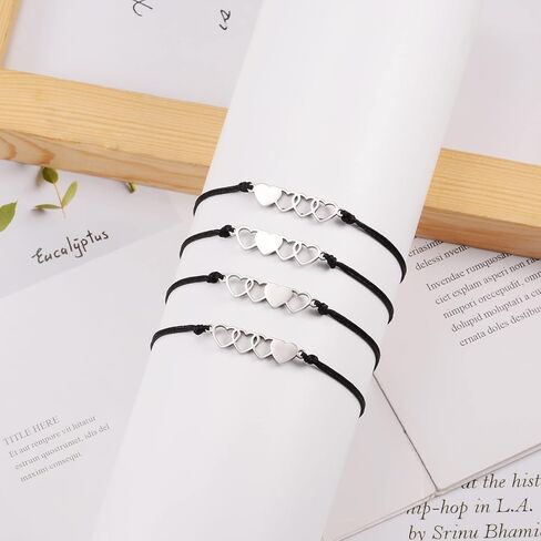 GBTBYS 2/3/4/5 Pcs Best Friend Bracelets Friendship Bff Matching Distance Heart Bracelet Gifts for Women Girls Teen Men Sisters Daughters Lovers in Saudi Arabia