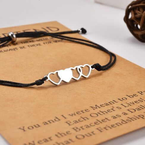 GBTBYS 2/3/4/5 Pcs Best Friend Bracelets Friendship Bff Matching Distance Heart Bracelet Gifts for Women Girls Teen Men Sisters Daughters Lovers in Saudi Arabia