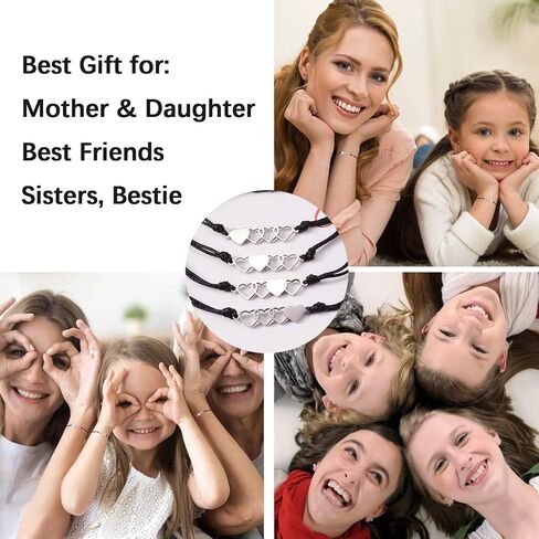 GBTBYS 2/3/4/5 Pcs Best Friend Bracelets Friendship Bff Matching Distance Heart Bracelet Gifts for Women Girls Teen Men Sisters Daughters Lovers in Saudi Arabia