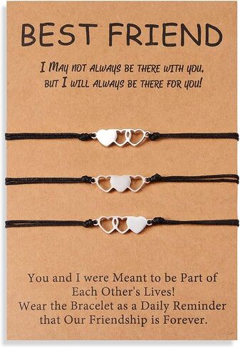 GBTBYS 2/3/4/5 Pcs Best Friend Bracelets Friendship Bff Matching Distance Heart Bracelet Gifts for Women Girls Teen Men Sisters Daughters Lovers in Saudi Arabia