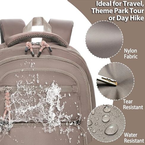 AUGUST 18 Casual Laptop Backpack, 14 inch Laptop Travel Backpack for Women, Water Resistant Casual Bag for Work Travel Commute, Army Green in Kuwait