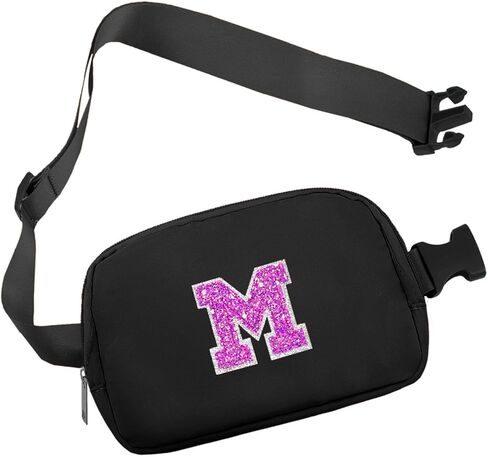 Letter Belt Bag Crossbody Initial Fanny Waist Pack Travel 6 7 8 9 10 11 12 13 14 Year Old Girl Trendy Teen Stuff Birthday Christmas Gifts Preppy Personalized Cute Girly Fashion Purple A in Kuwait