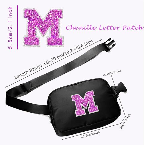 Letter Belt Bag Crossbody Initial Fanny Waist Pack Travel 6 7 8 9 10 11 12 13 14 Year Old Girl Trendy Teen Stuff Birthday Christmas Gifts Preppy Personalized Cute Girly Fashion Purple A in Kuwait