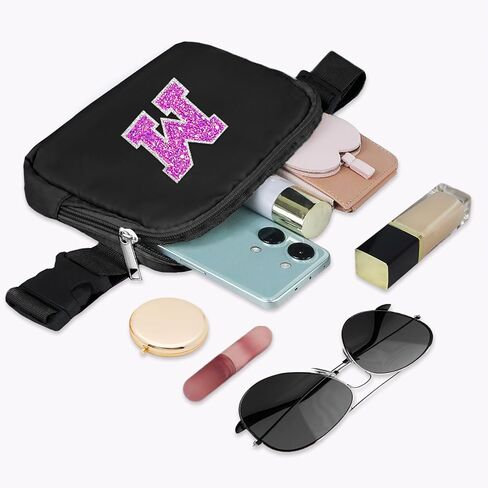 Letter Belt Bag Crossbody Initial Fanny Waist Pack Travel 6 7 8 9 10 11 12 13 14 Year Old Girl Trendy Teen Stuff Birthday Christmas Gifts Preppy Personalized Cute Girly Fashion Purple A in Kuwait