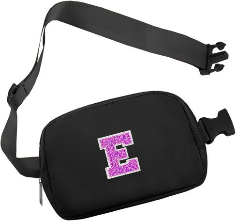 Letter Belt Bag Crossbody Initial Fanny Waist Pack Travel 6 7 8 9 10 11 12 13 14 Year Old Girl Trendy Teen Stuff Birthday Christmas Gifts Preppy Personalized Cute Girly Fashion Purple A in Saudi Arabia