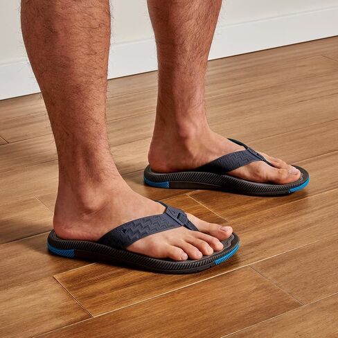 OLUKAI Awiki Men's Beach Sandals, Quick-Dry Flip-Flop Slides, Water Resistant Lining & Wet Grip Soles, All-Day Comfort & Arch Support in Saudi Arabia