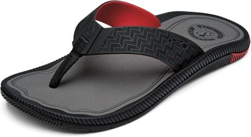 OLUKAI Awiki Men's Beach Sandals, Quick-Dry Flip-Flop Slides, Water Resistant Lining & Wet Grip Soles, All-Day Comfort & Arch Support in Kuwait