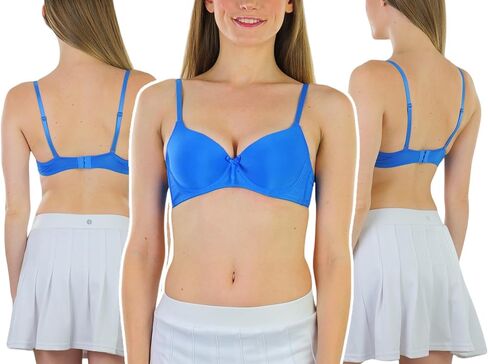ToBeInStyle Girl's Junior Pack of 6 Wired A-Cup T-Shirt Bra with Convertible Straps in Saudi Arabia