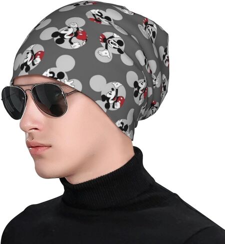 Cute Cartoon Mouse Knitted Hat Pullover Cap Milk Fiber Beanie Cap Warm Casual Adult Dwarf Caps All Season for Men Women in Kuwait