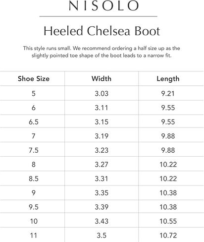Nisolo Women's Heeled Chelsea Boots - Fashionable Slip-on Waterproof Leather Ankle Boots with Elastic Side Panels Casual Dress Shoes - Chelsea Heel Boots, & Thick Sole Booties for Womens Fashion in Saudi Arabia