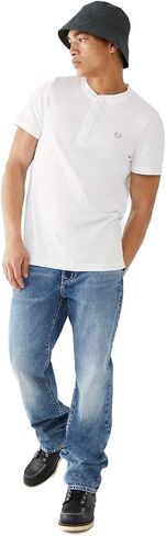 True Religion Men's Ricky Big T Straight Leg Jean with Back Flap Pockets in Saudi Arabia