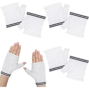 ال اي اي تي ار اس اتش 4 ازواج، هدايا للبالغين، ملابس داخلية مضحكة بدون اصابع، قفازات بيضاء للبالغين مع فتحة ابهام، قفازات قطنية لطيفة هدية للبالغين في العطلات والحفلات التنكرية in Kuwait