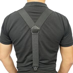 Melo Tough Y back suspenders airport friendly Suspenders,NO buzz with Plastic Clip 1.5 inch fully elastic braces in Saudi Arabia