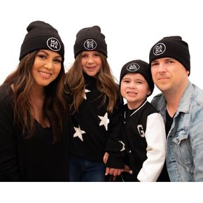 Coordinating Family Circle Knit Cuff Beanies for Mama, Dada, Big Bro, Little Bro, Big Sis, Lil Sis and Mini! in Saudi Arabia