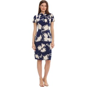 Maggy London Women's Sophisticated Twist Neck Detail Sheath Workwear Office Career Occasion Event Guest of in Kuwait