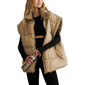 سترة منتفخة للسيدات من Lentta بخصر قابل للتعديل وخفيفة الوزن ومبطنة بسحاب مع جيوب in Kuwait