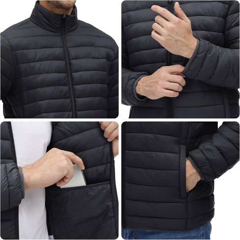 MAGINVIT Men's Puffer Jackets Lightweight Warm Windproof Coat Water-Repellent Windbreaker Quilted Jacket Winter Fall Spring in Saudi Arabia