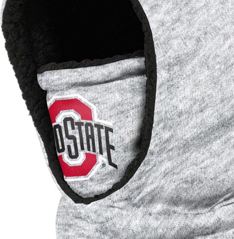 FOCO Ohio State Buckeyes NCAA Heather Grey Big Logo Hooded Gaiter in Saudi Arabia