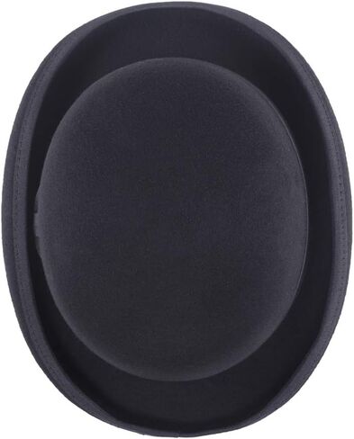 قبعة FORDALLIO للرجال من الصوف الأسود اللباد الرسمي ذات القبة فيدورا باولر ديربي in Kuwait