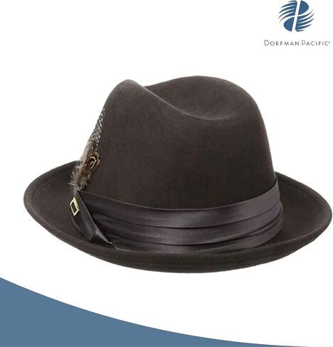 STACY ADAMS Men's Crush Wool Felt Fedora Hat L Red in Saudi Arabia